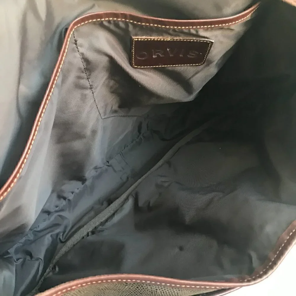 Vintage Distressed Orvis Messenger Book Laptop Crossbody Bag